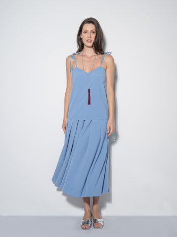 midi pleated skirt dove blue stationary &bull; Sassa Björg