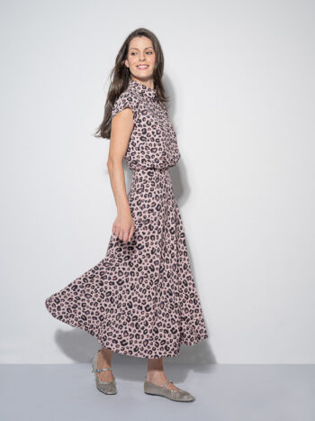 pink leopard midi skirt full set &bull; Sassa Björg