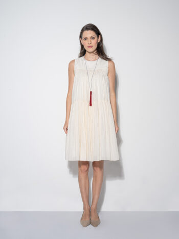 silky dream ivory tiered dress &bull; Sassa Björg