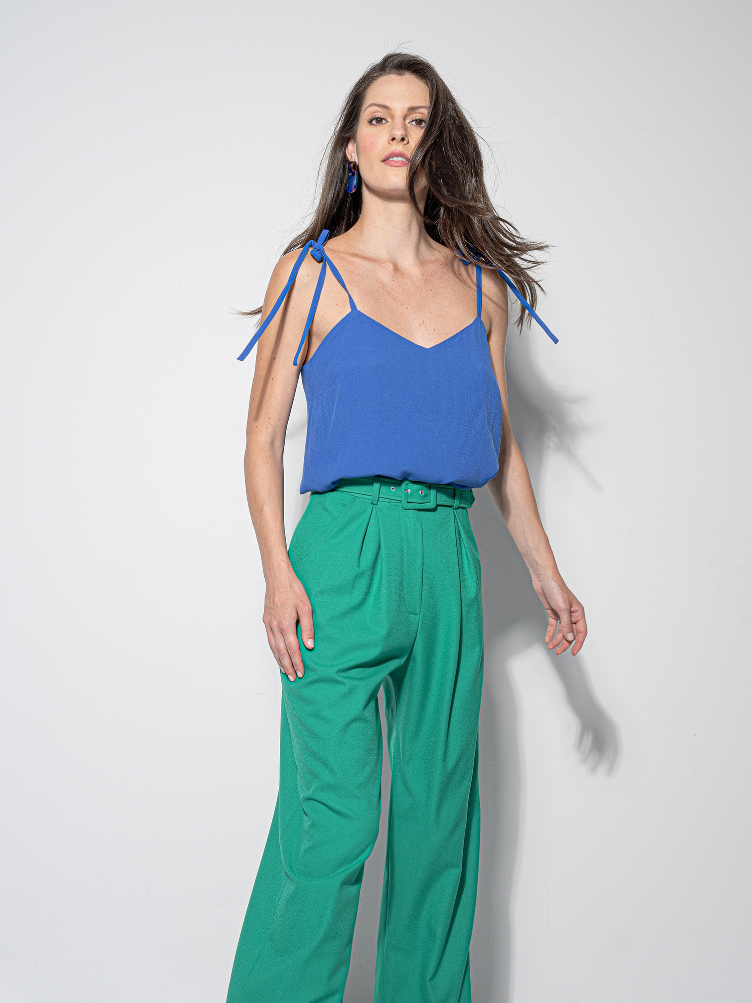cobalt blue muse strappy top crop &bull; Sassa Björg