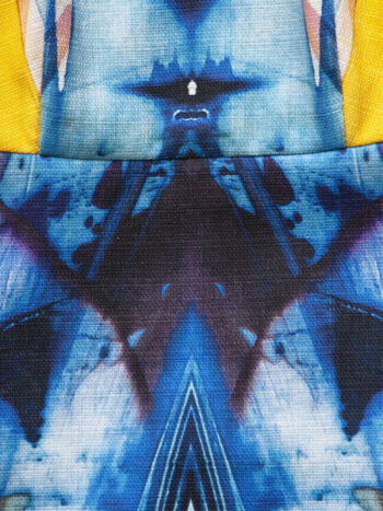 oil paint collage fitted dress fabric &bull; Sassa Björg