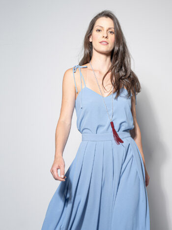 voile strappy top dove blue walking &bull; Sassa Björg