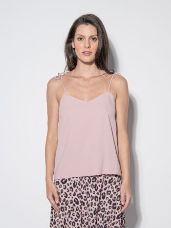 voile strappy top rose ash crop &bull; Sassa Björg