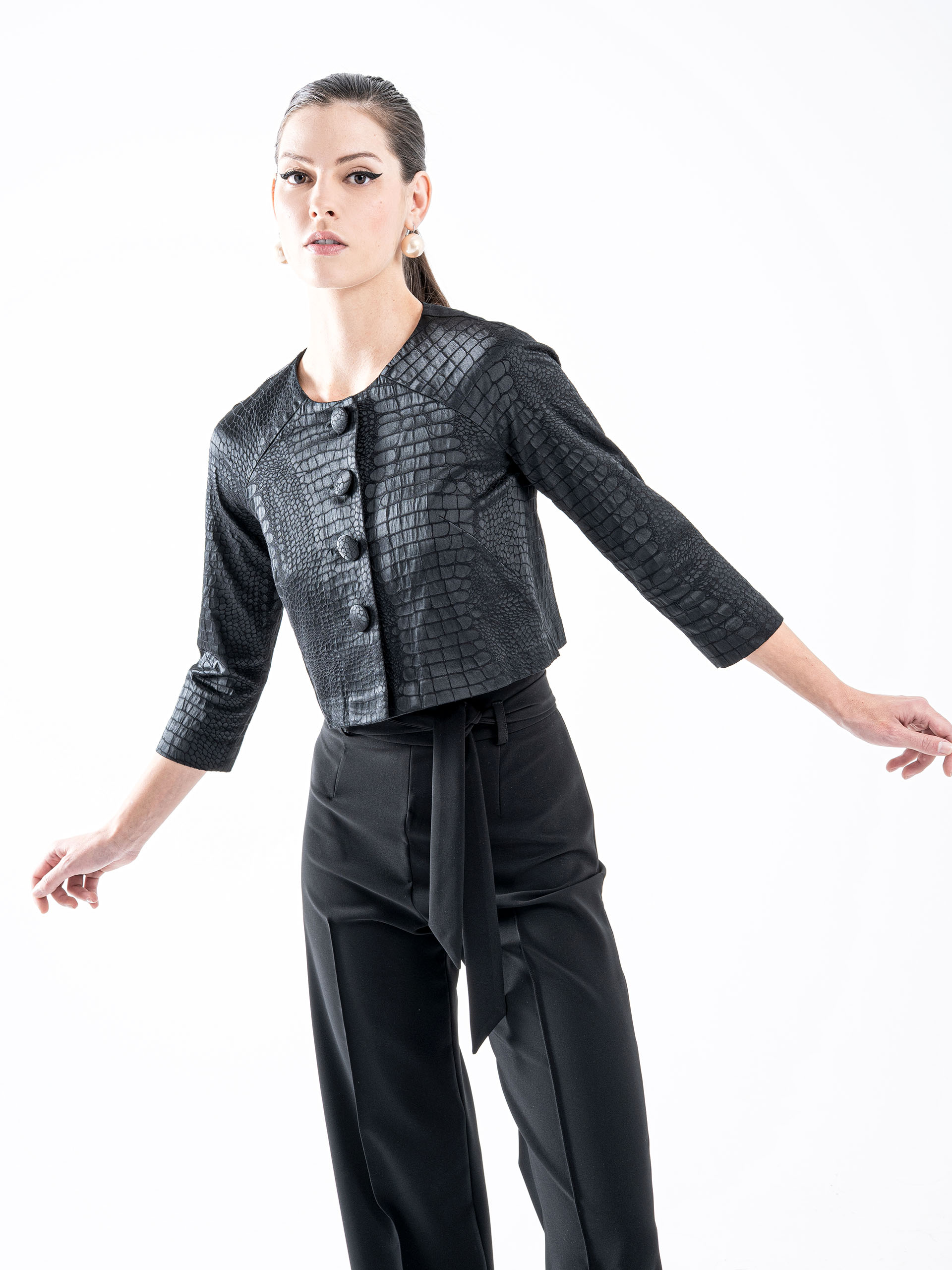 cropped jacket black bolero featured • Sassa Björg