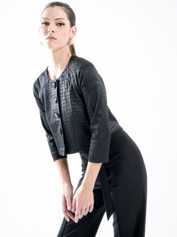 cropped jacket black bolero leaning • Sassa Björg