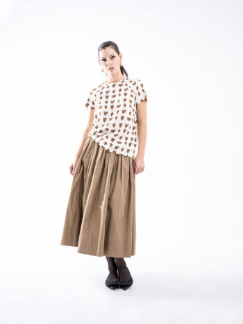 signature taffeta skirt caramel untucked &bull; Sassa Björg