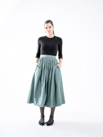 signature taffeta skirt teal featured &bull; Sassa Björg