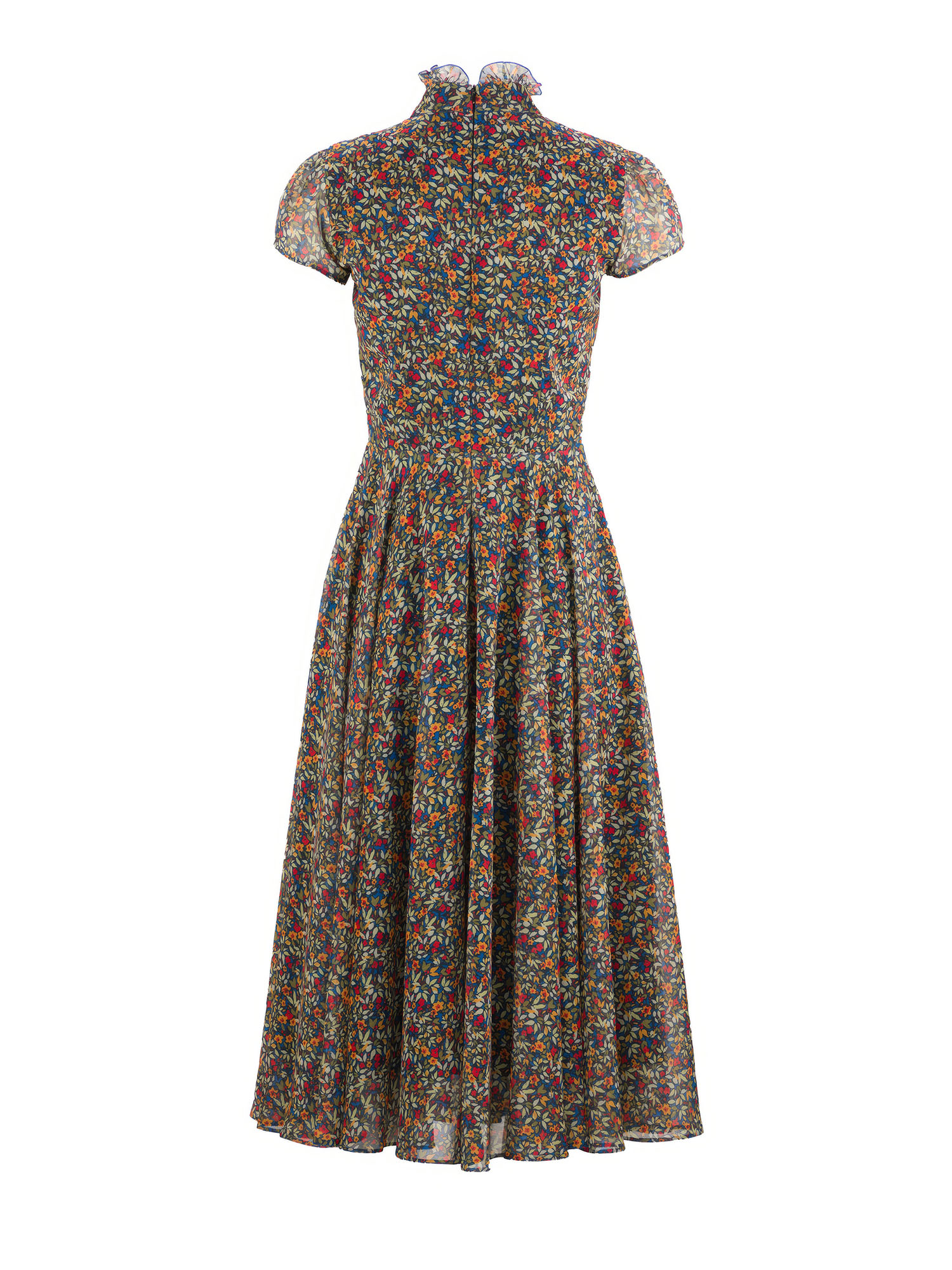 flower pattern ethereal long dress back • Sassa Björg
