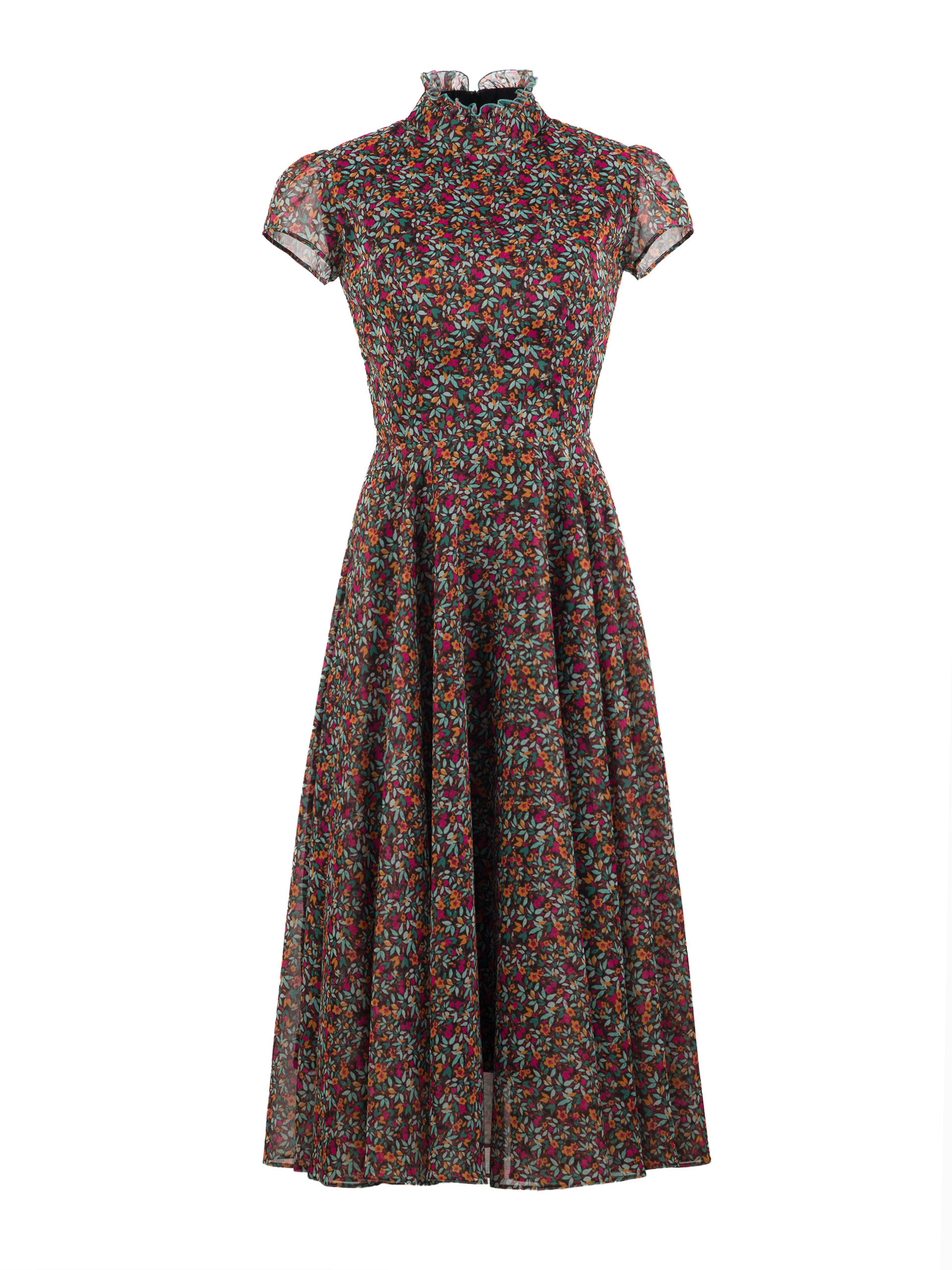 flower pattern ethereal long dress pink &bull; Sassa Björg