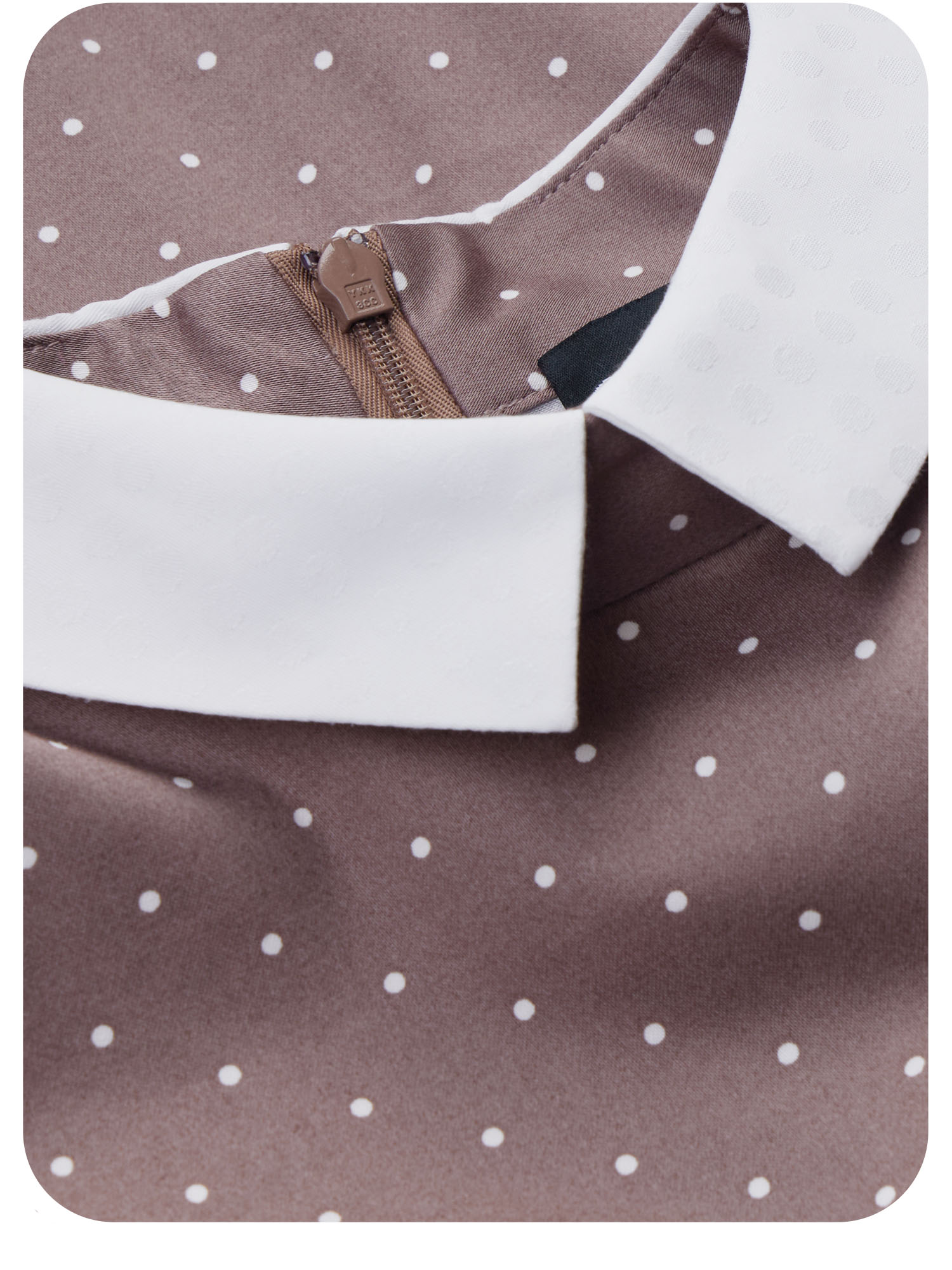cappuccino collared midi dress fabric • Sassa Björg