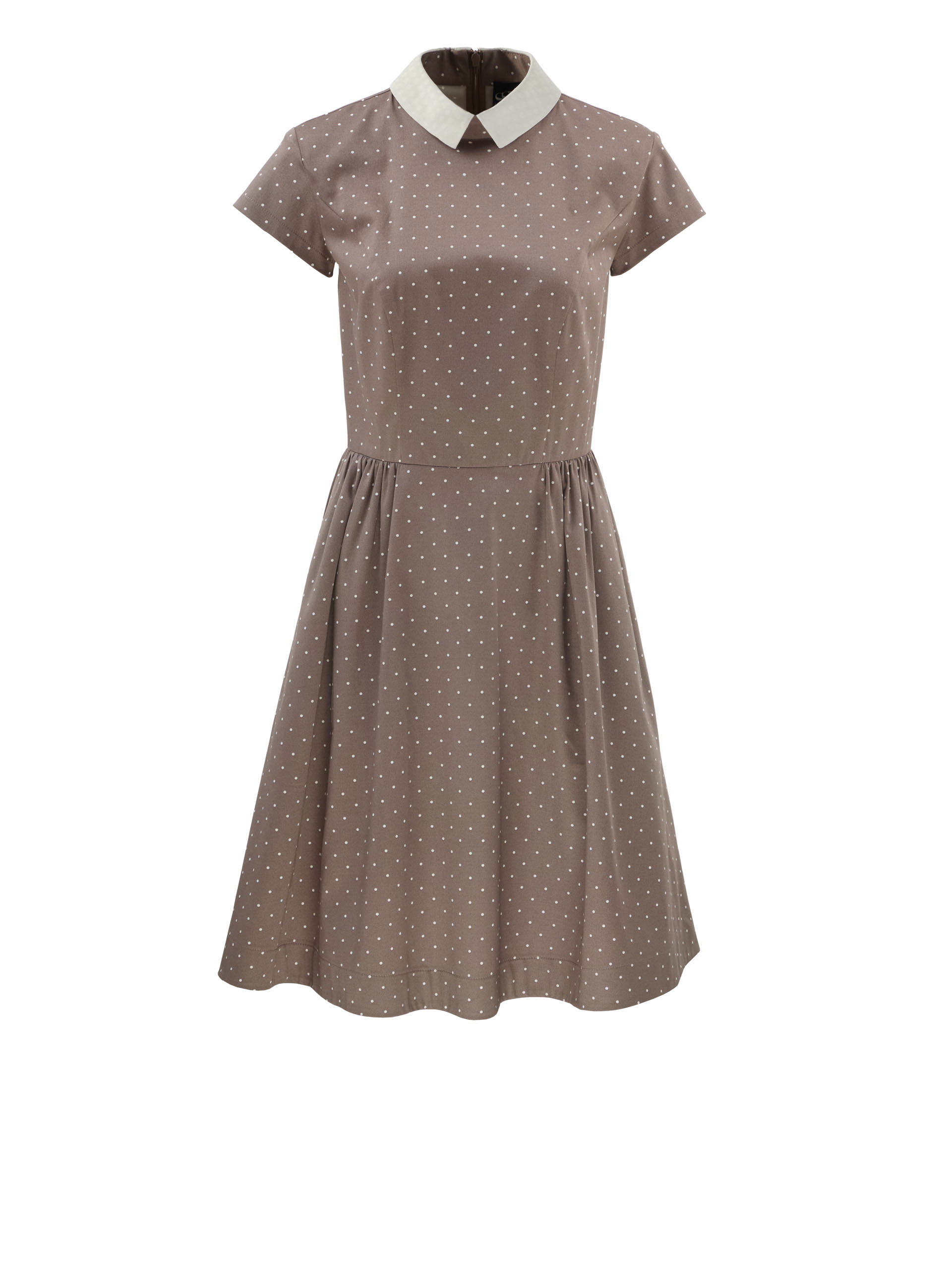 cappuccino collared midi dress &bull; Sassa Björg