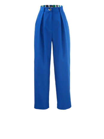 cobalt blue pleated pants &bull; Sassa Björg