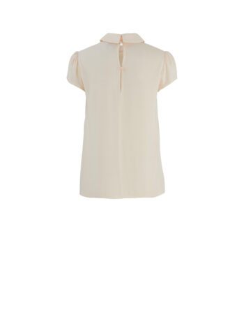 peach parfait collared blouse back • Sassa Björg