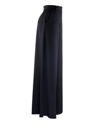 wide leg culotte pants black side &bull; Sassa Björg