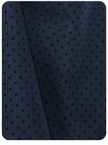 dotted navy blue wool dress fabric • Sassa Björg