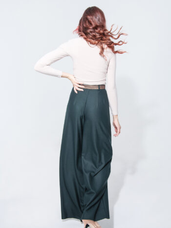 fine twill cool wool skirt pants back • Sassa Björg