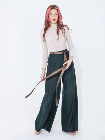 fine twill cool wool skirt pants front • Sassa Björg